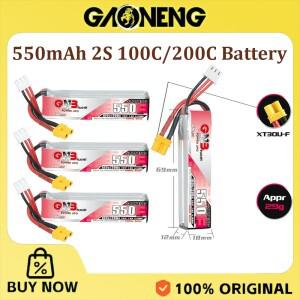 Tinyhawk RC 헬리콥터 쿼드콥터 FPV 레이싱 드론용 GNB 550mAh 2S 100C/200C 7.6V 리포 배터리 XT30