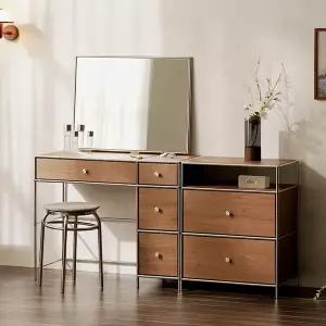 헤이몰리 헤이즈 미드센츄리 모듈 거울 1000 서랍 화장대 + 600 서랍장 세트
