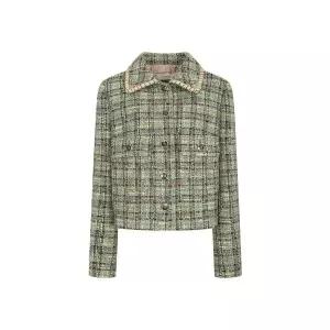 [JJ지고트](김해점)브레이드 칼라 크롭 트위드 재킷 (GNAA0JKJ1)