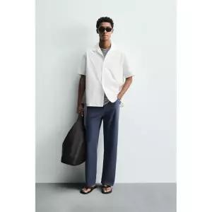 자라 ZARA RELAXED FIT 포플린 셔츠 - 스크래치 화이트 5679742251 899318