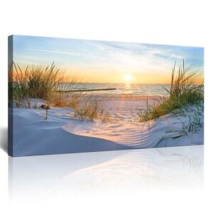 라프레몰리 벽 장식 - 거실, 침실 및 사무실을 위한 캔버스 예술 모던 오션 뷰 바다 풍경 판화 그림 홈 장식을 액자 벽화