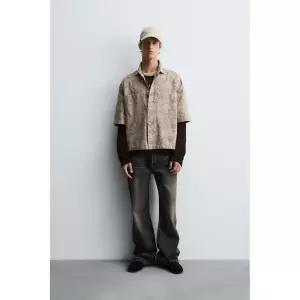 자라 ZARA 앱스트랙트 프린트 릴렉스핏 셔츠 - 7446315021 899535