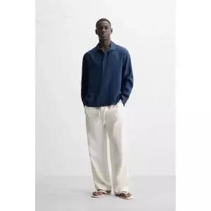 자라 ZARA 스트라이프 폴로셔츠 - 블루 5842019407 899542