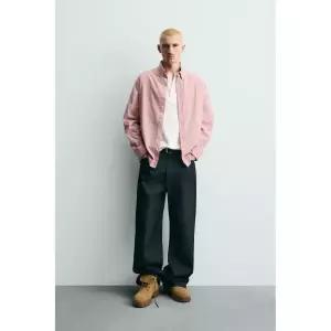 자라 ZARA 릴렉스핏 스트라이프 셔츠 - 로즈핑크 0975406620 899644