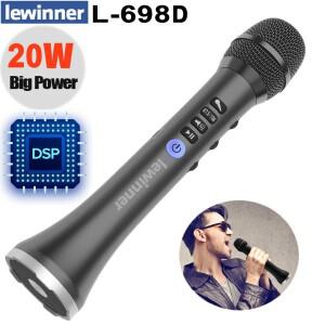 Lewinner L-698DSP 전문 20W 블루투스 가라오케 마이크 스피커 노래 및 음악 재생을 휴대용 무선 미니 홈 K