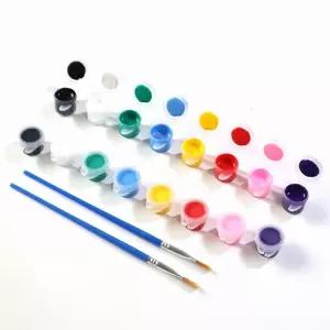 미니 아크릴 물감 8색 붓 1세트 소분 미술 취미 재료 드로잉 만들기재료