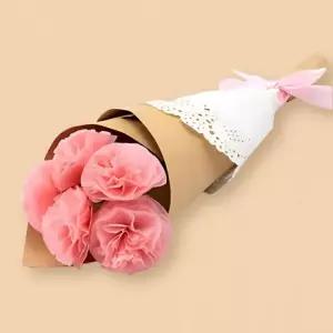 DIY 종이꽃 꽃다발 만들기 키트 졸업식 선물 연핑크