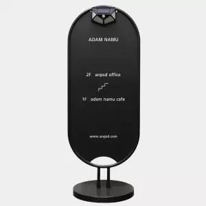 국산 태양광 모션감지 LED 조명 철제 입간판 350x750 홍보 미용실 마켓 철제배너