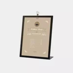 국내산 테이블용 A5 자석 집게 L자형 철제 POP 비치용 이벤트 세미나 포럼 식당