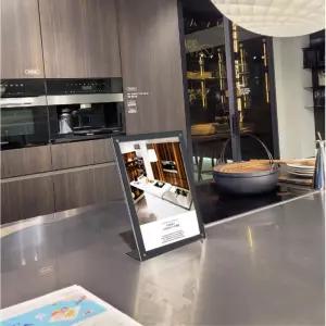 국산 테이블용 A3 자석식 아크릴 꽂이 L형 철제 POP 표지판 행사 포럼 이벤트