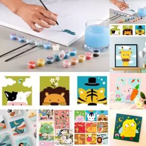 유화 그리기 액자 세트 20X20cm 명화 그리기 취미 생활 DIY/페인팅/캔버스/그림/초등학생/돌봄/늘봄/색칠