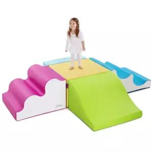 국산 실내 체육교구 방염 항균 무독성 꼬불 계단 블록매트 학교체육 실내용 학교