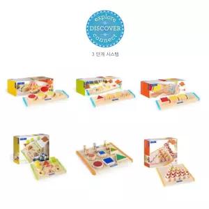 시각적 인지발달 도형 퍼즐 원목 유아교구 스탭2 6종 두뇌발달 상상력놀이