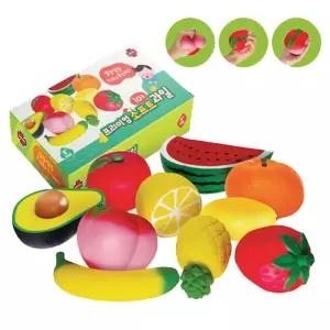 소근육발달 프리미엄 말랑이 과일모형 10종 호기심놀이 부모선물 상호놀이 설