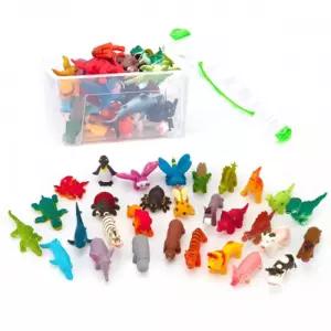 집콕놀이 말랑이 큐티 사파리 동물 30종 세트 동물인형 동물비교 선물추천