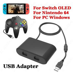 닌텐도 호환 Switch 용 USB 어댑터 변환기 N64 PC Windows OLED 컨트롤러 게임 패드