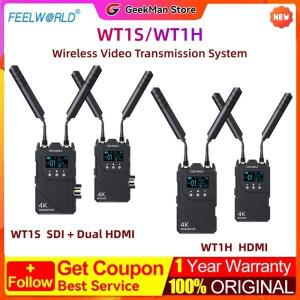 FEELWORLD WT1S 4K 무선 비디오 전송 시스템 SDI / 듀얼 HDMI 풀 듀플렉스 인터콤 라이브 스트리밍