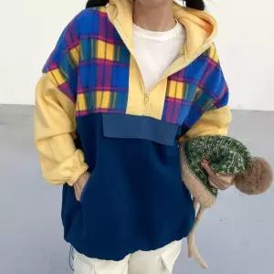 빅사이즈 512 딸바체크패턴아노락 DPOV885