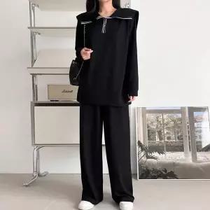 [하프클럽/셀러허브_여성트랜드패션]빅사이즈 512 줄지버튼사각세라세트 DBS