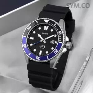 카시오 MDV-106B-1A1 흑새치 배트맨 콤비 다이버 스포츠 남자 우레탄 시계 d