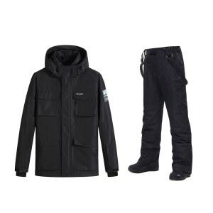 남성용 스키 재킷 및 바지 세트, 스노우 수트 방수 방풍, 산악/스노보드용 겨울 야외