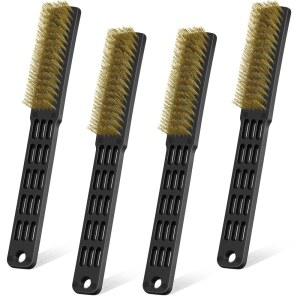 퍼슬린 4피스 볼링화 브러시 청소용 와이어 볼링 액세서리 전문 청소 황동 금속 세트 먼지 및 페인트 스크러빙 개선 자동차 용접 슬래그 제거