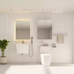 ~1/31 26만 상당 비데 증정코지스퀘어 LED사각거울 거울장 소형욕실 리모