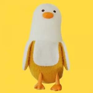 바나나 오리 바디필로우 인형 쿠션 [애착 안고자는 귀여운 동물 봉제 수면 하찮은 킹받는 베개 선물]
