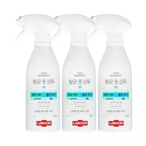 애경 랩신 항균 풋 샴푸 쿨링 케어 클린 허브향 410ml 3개 발씻기 발냄새