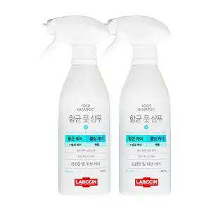애경 랩신 항균 풋 샴푸 쿨링 케어 클린 허브향 410ml 2개 발씻기 발냄새
