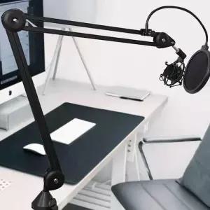 클램프형 마이크 스탠드 거치대 마이크암 검정 풀세트 WECAA3B