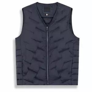 [하프클럽/디바옴므]겨울 브이넥 집업 경량 사선 패딩 조끼 V넥 라운드 트레이닝 작업복