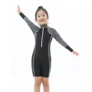 제테스 초등학생 여아 주니어 올인원 긴팔 집업 슈트 수영복 생존수영 키트 3S1702