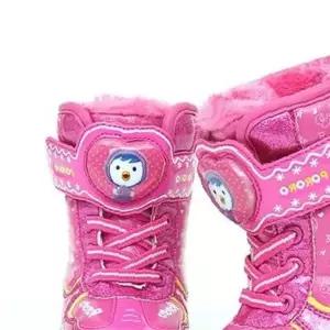 쌍문상회 뽀로로 하트 발광 부츠 캐릭터 여아동 방한 털신 스키 여아신발
