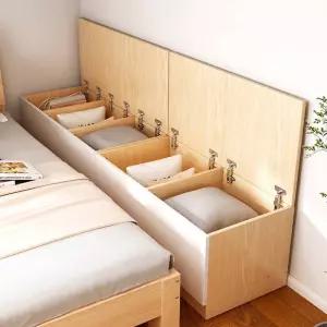침대틈새수납 사이드 우드 원목 슬림 도어형 틈새 수납 틈새장 협탁 선반 침대
