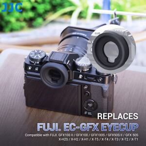 호환 Fujifilm GFX100 50S/X-H2S/X-H2/X-H1/X-T5/X-T4/X-T3/X-T2용 JJC 실리콘 라운드 아이컵 뷰파인더