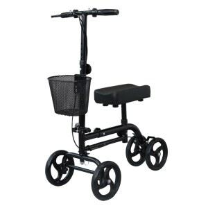 무릎 걷기 카트 외발 보행기 보조 휴대용 페달 파란색 수납 골절