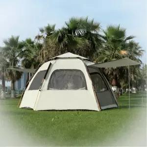 여름 적합 경량형 6인용 캠핑 텐트