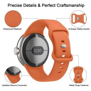 호환 구글 Pixel Watch 2/1 팔찌 Correa 액세서리 벨트 3 41mm 스포츠 밴드용 간격 없음 실리콘 스트랩