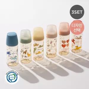 [모윰] 3세대 NEW PPSU 노꼭지 올인원 젖병 270ml 트리플팩 - 디자인 선택