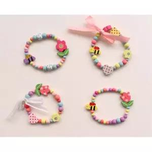 봄날의패션팔찌 플라워+꿀벌비즈 DIY 10세트 패션공예 감성발달