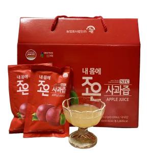 속리산 시나노골드 사과즙 100, 110ml 50포 충북 보은 새콤달콤한 황금사과