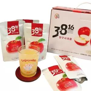 양구 사과즙 3816 NFC착즙 120ml 50포 파우치 선화애플농원