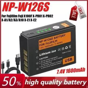 X100F X-PRO1 X-PRO2 X-A1/A2/A3/A10 X-E1 X-E2 X-E2S X-E3 X-M1 X-T1/T2/T10용 7.4V 1600mAh NP-W126S 배