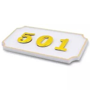 호실판 흰색 사각형 입체 1P 현관 번호판 문 호수판 (KYR-WD04F4F)