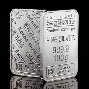 [한국금상품거래소] 실버 999.9 은테크 투자용 프레스 실버바 100g