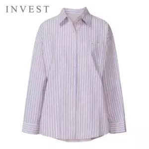 [인베스트] 내추럴 스트라이프 블라우스_IN6S1BL5041