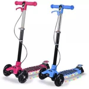 (다올)LED 스쿠터 킥보드 어린이 유아 중모토이플러스 높이조절 바퀴 불빛