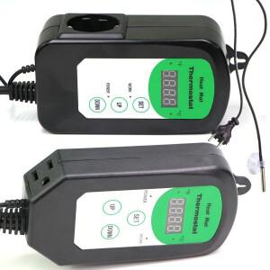 20 ° C-42 정원 식물 묘목 히팅 패드 온도 조절기 파충류 온열 매트 센서용 디지털