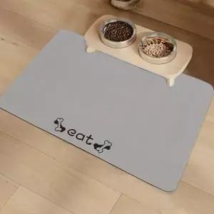 규조토 흡수 반려동물 식기 뼈다귀 그레이